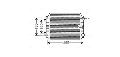 Радіатор, охолодження двигуна AVA COOLING AI2299