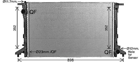 Радиатор, Система охлаждения двигателя AVA COOLING AI2441