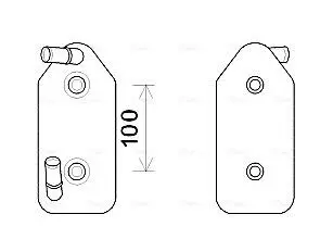 Масляний радіатор (алюміній) AUDI A3, SEAT IBIZA II, LEON, TOLEDO II, SKODA OCTAVIA I, VW BORA, BORA I, GOLF IV, JETTA II, NEW BEETLE, POLO, POLO III CLASSIC 1F-RP 01.84-12.13 AVA COOLING AI3356
