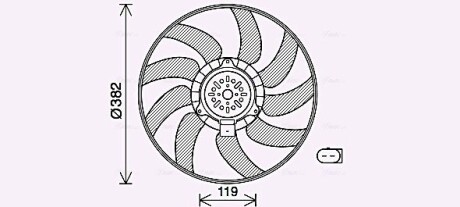 Вентилятор, охолодження двигуна AVA COOLING AI7519