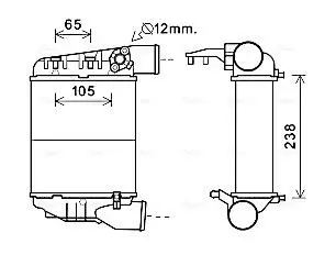 AVA Інтеркулер AUDI A4 B6 (2001) A4 1.8 T AUDI A4 B6 (2001) A4 1.8 T AVA COOLING AIA4369