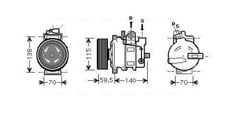 Компрессор AVA COOLING AIAK284 (фото 1)