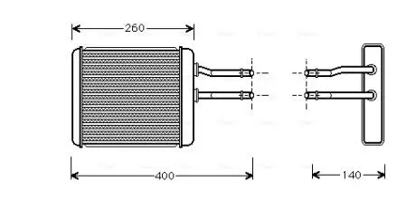 Радиатор печки AVA COOLING AL6072