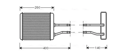 Радіатор пічки AVA COOLING AL6073