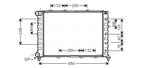 Радіатор двигуна (товщина: 23мм) ALFA ROMEO 147, 156, GT 932A.000-AR32405 02.97-09.10 AVA COOLING ALA2038