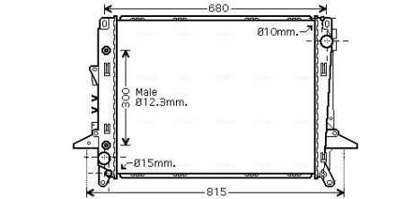 Радіатор, охолодження двигуна AVA COOLING AU2197