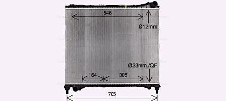 Радіатор охолодження двигуна Land Rover Defender (21-), Range Rover (12-21), Discovery (16-) AVA AVA COOLING AU2337