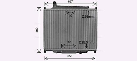 AVA LAND ROVER Радіатор охолодження двиг. RANGE ROVER 3.6 06-12, RANGE ROVER SPORT 3.6 06-13 AVA COOLING AU2344