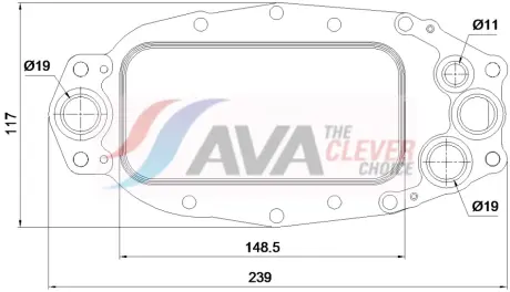 Охолоджувач оливи AVA COOLING AU3365