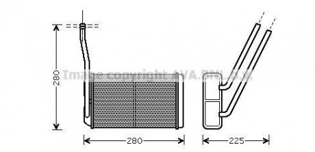 Теплообменник, Система отопления салона AVA COOLING AU6195 (фото 1)