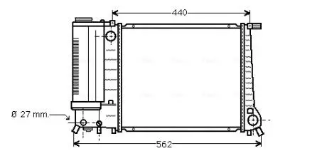 Радіатор, охолодження двигуна AVA COOLING BW2081