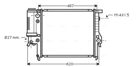Радіатор, охолодження двигуна AVA COOLING BW2137
