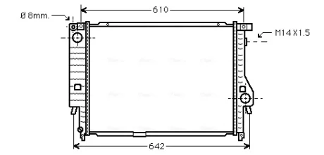Радіатор, охолодження двигуна AVA COOLING BW2144