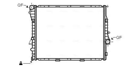 Радіатор, охолодження двигуна AVA COOLING BW2274