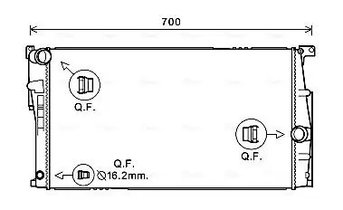 Радиатор, Система охлаждения двигателя AVA COOLING BW2453
