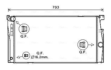 Радіатор охолодження BMW 5 (F10) 11-16 N20 AVA COOLING BW2624