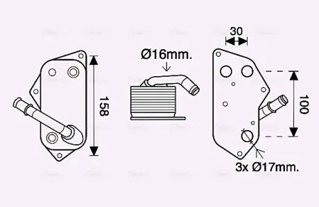 Охладитель масла AVA COOLING BW3558
