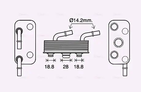 Радиатор масляный КПП BMW 3 E46 (98-) AVA AVA COOLING BW3559