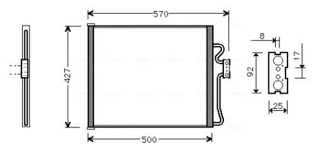 Радиатор кондиционера AVA COOLING BW5192