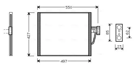 Радиатор кондиционера AVA COOLING BW5213