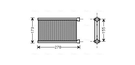 Радиатор отопителя салона BMW 3E90 1E87 Denso ver. AVA COOLING BW6344 (фото 1)