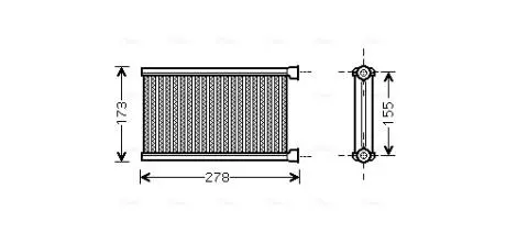 Радиатор отопителя салона BMW 3E90 1E87 Denso ver. AVA COOLING BW6344