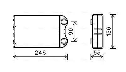 Радіатор пічки MINI (R50, R53), (R52) 1ND-W17D14(1ND) 06.01-07.08 AVA COOLING BW6426
