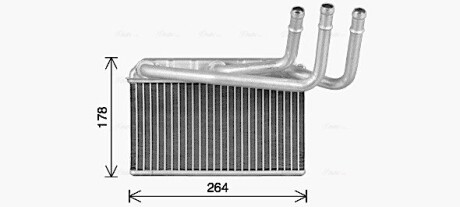 Радіатор обігрівача салону BMW X5e70 X6e71 X5f15 X6f16 AVA COOLING BW6599