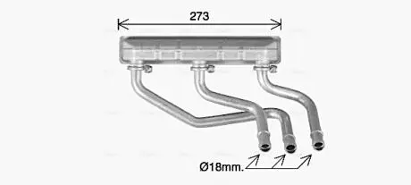 Радіатор обігрівача салону BMW X5e70 X6e71 X5f15 X6f16 AVA COOLING BW6599