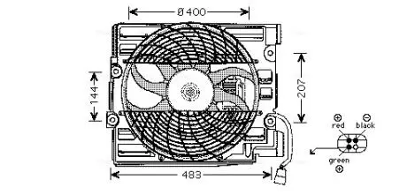 Вентилятор, охлаждение двигателя AVA COOLING BW7510