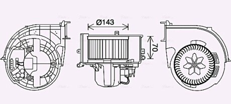 Моторчик печки BMW X5 (E70)/X6 (E71/E72) 06-14 AVA COOLING BW8574