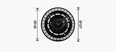 Вентилятор салону BMW 3 (E30), Z1, Z3 (E36), Z8 (E52) 1.6-4.9 09.82-12.03 AVA COOLING BW8610