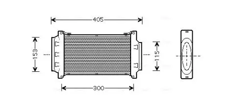 Інтеркулер MINI (R50, R53), (R52) W11B16A 03.02-07.08 AVA COOLING BWA4262