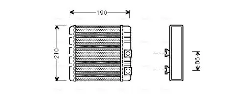 Радиатор отопителя салона BMW 3e46 00>, X3e83 AVA COOLING BWA6211