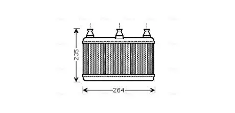 Радиатор отопителя салона AVA AVA COOLING BWA6341