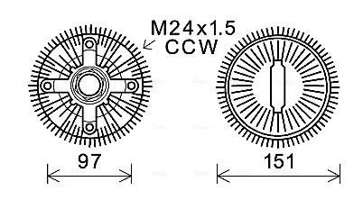 Віскомуфта вентилятора охолодження AVA COOLING BWC392