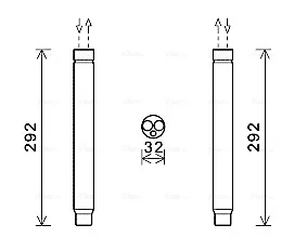 Осушувач кондиціонера BMW 1 (F20), 1 (F21), 2 (F22, F87), 2 (F23), 3 (F30, F80), 3 (F31), 3 GRAN TURISMO (F34), 4 (F32, F82), 4 (F33, F83), 4 GRAN COUPE (F36), I3 (I01) 0.65H-Electric 07.11- AVA COOLING BWD445
