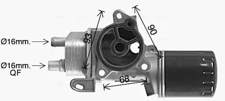 Радиатор масляный CITROEN/FORD/PEUGEOT (выр-во AVA) AVA COOLING CN3327H
