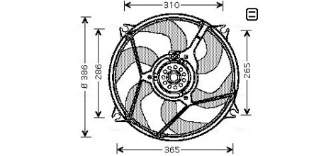 Вентилятор, охлаждение двигателя AVA COOLING CN7530