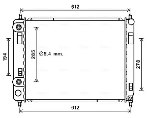 Радіатор двигуна (товщина: 26мм) CHEVROLET HHR LE5 10.07-12.11 AVA COOLING CT2053