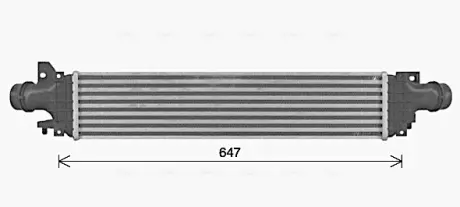 AVA CHEVROLET Інтеркулер AVEO 1.3 11- AVA COOLING CT4074