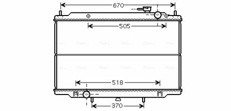 Радиатор охлаждения NISSAN PICKUP D22-NP300 98+ (выр-во AVA) AVA COOLING DN2266