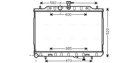 Радіатор, охолодження двигуна AVA COOLING DN2293