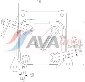 AVA NISSAN Оливний радіатор (без корпуса) JUKE 1.6 10-, PULSAR 1.6 CVTC 12-, QASHQAI / QASHQAI +2 I 1.6 07-, ALMERA 1.6 11- AVA COOLING DN3542