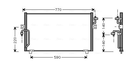 Радіатор кондиціонера AVA COOLING DN5182