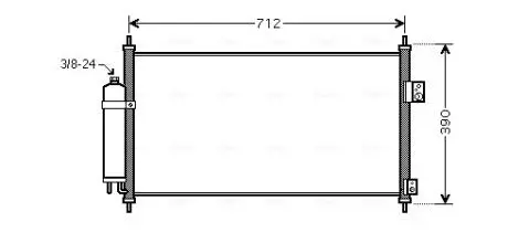 Радиатор кодиционера AVA COOLING DN5263D