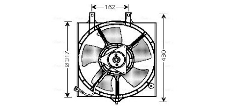 Вентилятор, охлаждение двигателя AVA COOLING DN7510