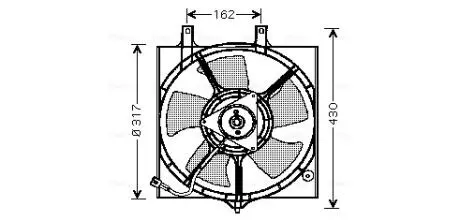 Вентилятор, охлаждение двигателя AVA COOLING DN7510
