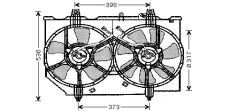 Вентилятор, охлаждение двигателя AVA COOLING DN7513