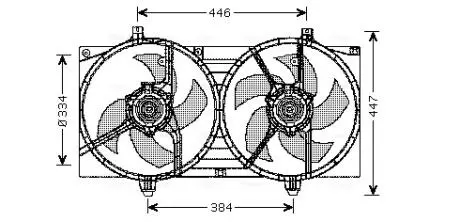 Вентилятор, охлаждение двигателя AVA COOLING DN7528